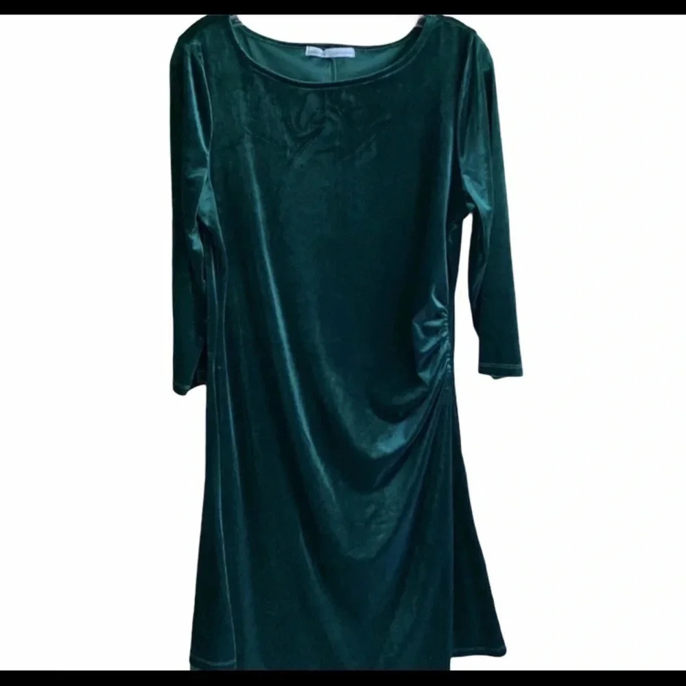 Signature Collection Velvet 3/4 Sleeve Dress